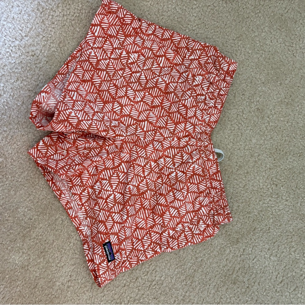 Patterned Orange Women's Shorts - image 1